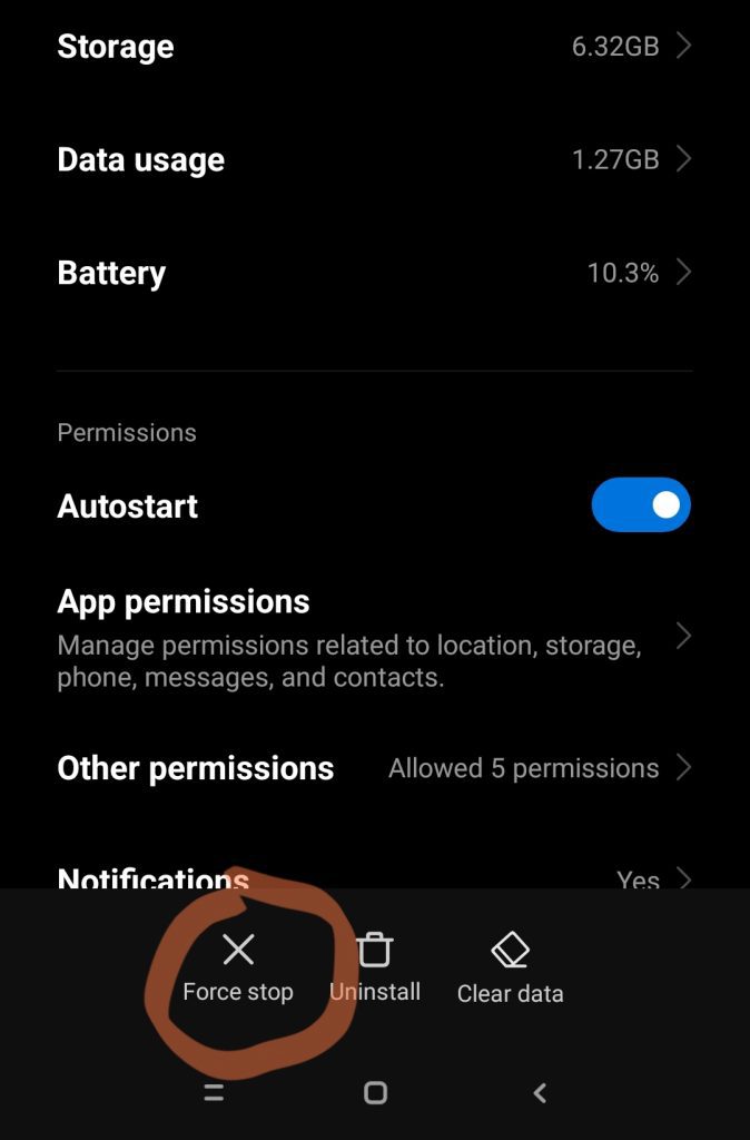 Force stop the background apps if you are experiencing Bluetooth disconnectivity issues with earbuds