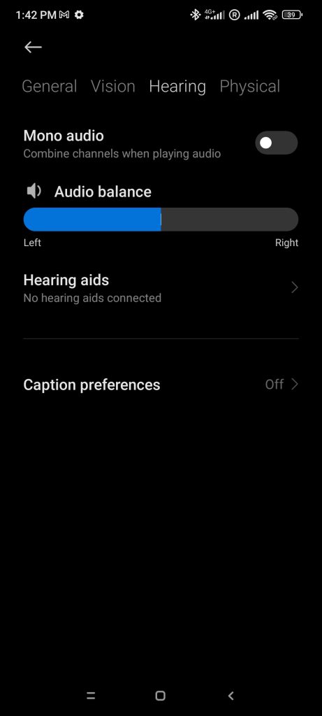 Adjust the audio balance if you find one left or right JBL earbud not working