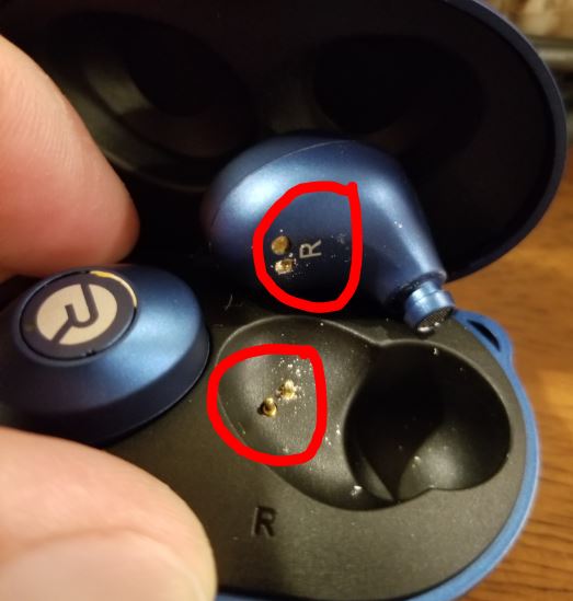 damaged broken pins on raycon earbuds